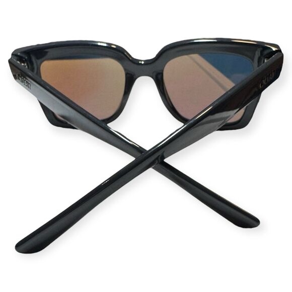 Quay Blue‎ Mirror Supine Sunglasses Dark Gray Oversized 142mm - Picture 6 of 9